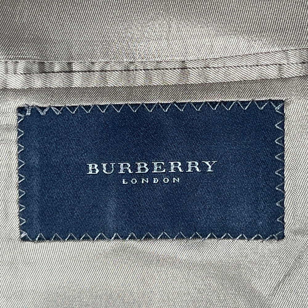 Burberry London Mens Wool Blend Tweed Blazer Jacket Brown Classic Fit 46R - Picture 3 of 9